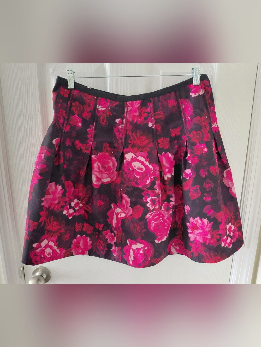 GAP Pink+Black Floral Skirt